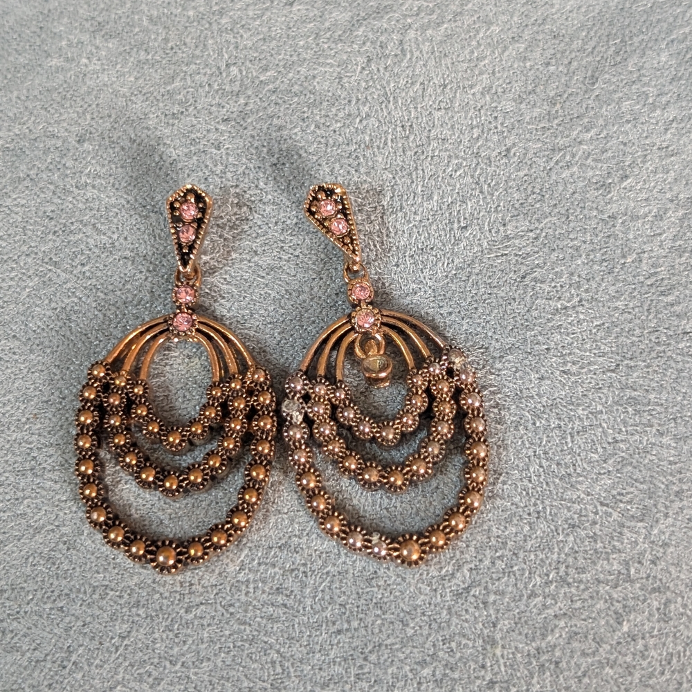 Elegant Bronze Chandelier Earrings